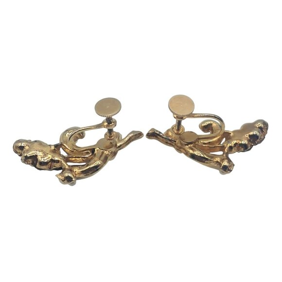 Vintage Rhinestone Jewelry Set Necklace Bracelet Earrings Gold Tone Imitation Pe - Picture 8 of 15